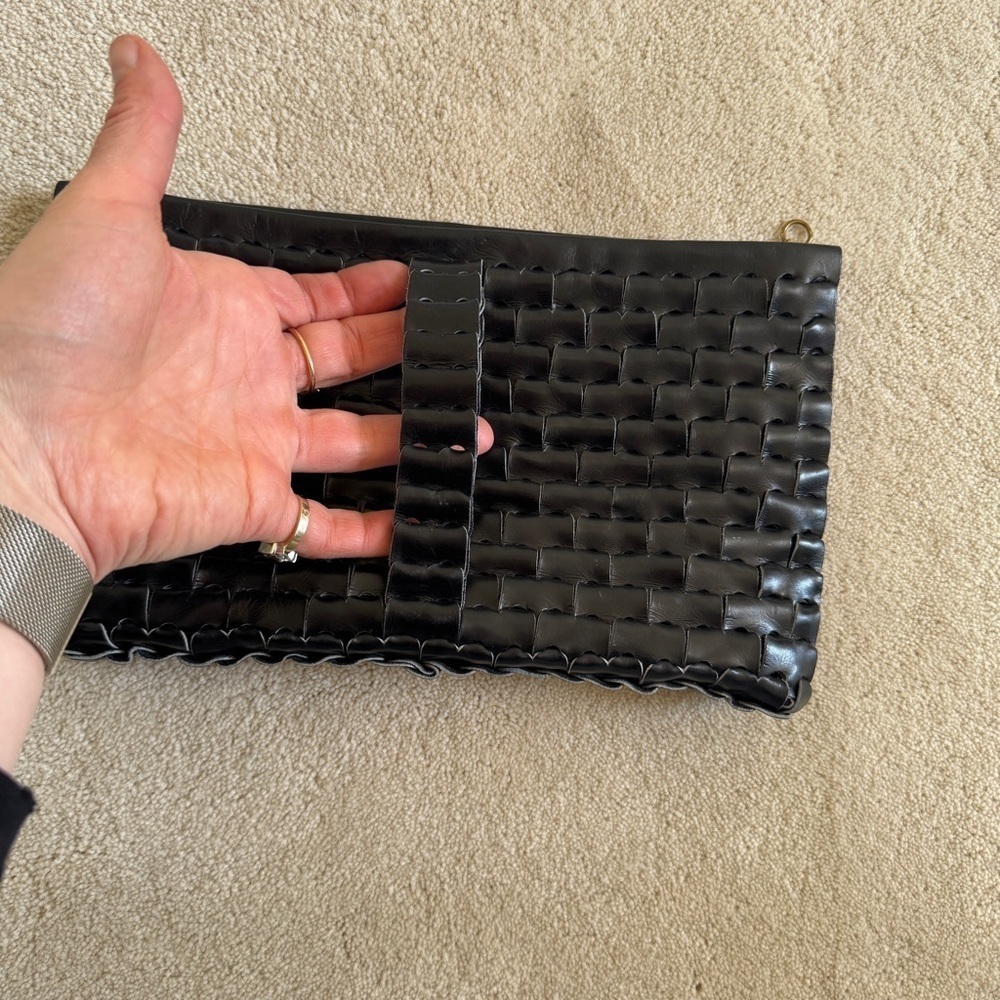 Vintage Black Woven Clutch - Picture 3 of 8